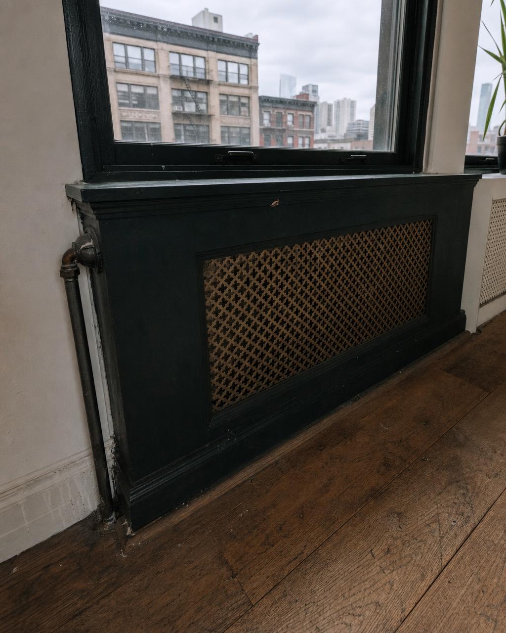 Manhattan radiator cover in a pre-war room